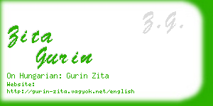 zita gurin business card